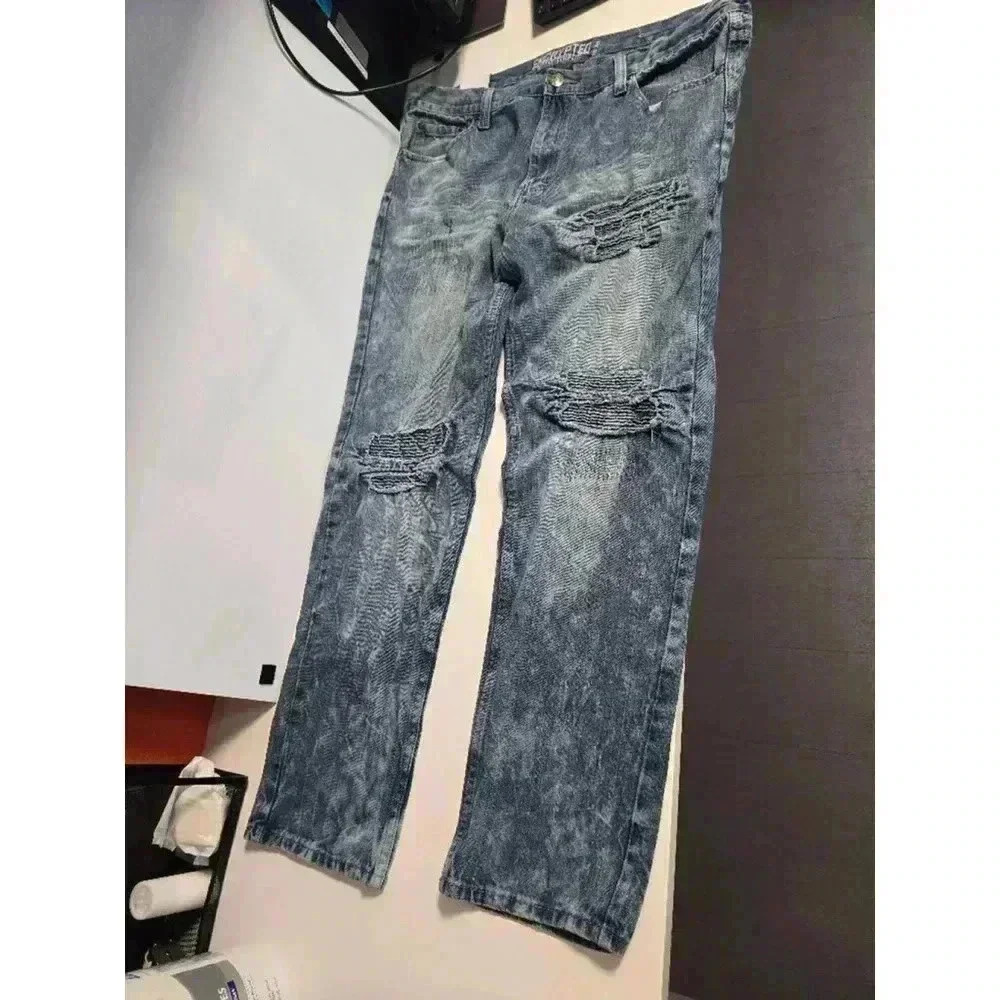 Men's Encrypted Supply‎ Jeans, 42, Blue
